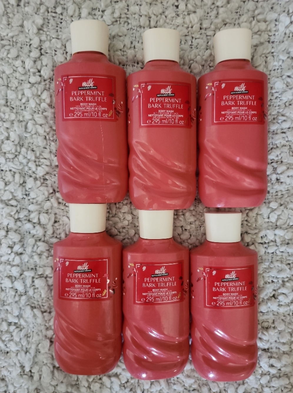 Bath & Bidy Works Milk Bar Peppermint Bark Truffle Body Wash - Lot Of 6